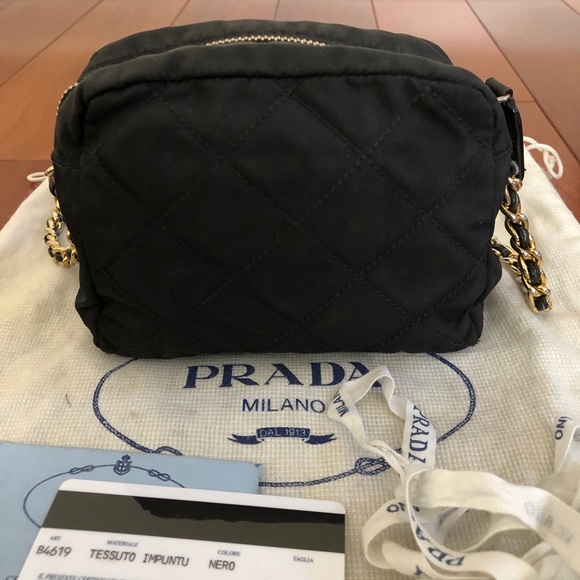 Auth Prada Tessuto Impuntu Nylon Quilted Crossbody - Picture 2 of 10